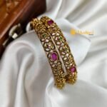 Antique Floral Multi Colour Stone Bangles 2s - Image 2