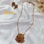 Lakshmi Round Pendant With Ball Chain Short Neck S