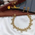 Visiri Short Neck Set Mehandi Polish