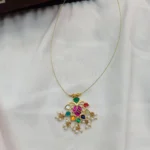 Navaratna Pendant in Invisible Chain - Image 2