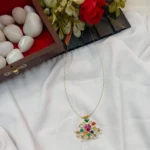 Navaratna Pendant in Invisible Chain