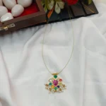 Navaratna Pendant in Invisible Chain - Image 3