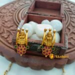 Antique Beautiful Lakshmi Floral Short Neck Set - Image 3
