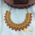 Antique Beautiful Lakshmi Floral Short Neck Set - Image 2