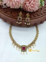Polki Stones Short Neck Set