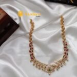 D Leaf  Designer Short Necklace