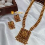 Lakshmi Cubic Pendant with 2 Layer Half Amla Mala - Image 3