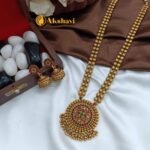 Floral Chakra Pendant with 2 Layer Ball Chain Long