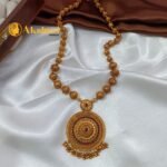 Floral Chakra and Amla Ball Mala Short Neck Set - Image 3