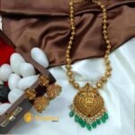 Lakshmi with Peacock Short Neck Set