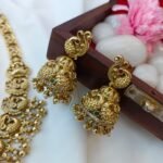 Antique Lakshmi Peacock Short Neck Set - Image 2