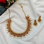 Antique Gold Floral Kemp & Green Stones - Image 3