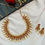 Antique Gold Floral Kemp & Green Stones