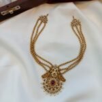 Peacock 3 Layer Ball Chain Short Neck Set - Image 2