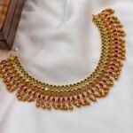 Peacock 3 Layer Ball Chain Short Neck Set - Image 3