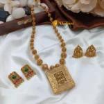2in1 Cubic Pendant with Amla  Ball Chain Short Nec - Image 4