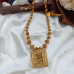 2in1 Cubic Pendant with Amla  Ball Chain Short Nec - Image 2