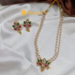 Lotus pearl 2 Layer Mala Short Neck Set