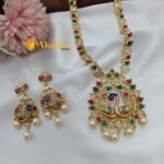 Meenakari Sawn Long Neck Set - Image 2