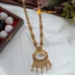 Marbel Kundan Long Neck Set - Image 4