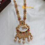 Marbel Kundan Long Neck Set - Image 3