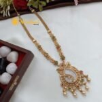 Marbel Kundan Long Neck Set - Image 3