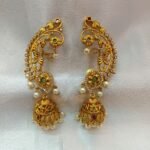 Floral Peacock Jhumka - Image 3