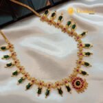 Kerala Traditional Green Nagapadam Long Neck Set - Image 2