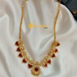 Premium Ruby Kerala Palaki 5s Necklace - Image 3