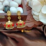 Coral Lakshmi Jhumka