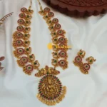 Antique Lakshmi Peacock Long Neck Set