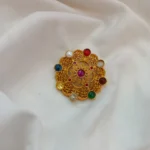 Navaratna Floral Pendant Set - Image 3