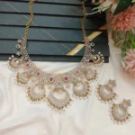 AD Chandpali White Pink Cubecut Short Neck