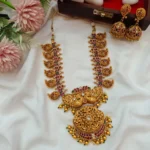 Antique Peacock  Mango Short Neck Set