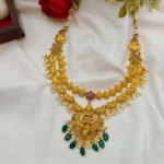 Antique Lakshmi Peacock 2 Layer Short Neck Set - Image 3