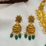 Antique Lakshmi Peacock 2 Layer Short Neck Set - Image 2