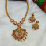 Antique Lakshmi With Peacock Short Neck set