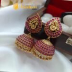 Antique Peacock Kemp Jhumkas - Image 2