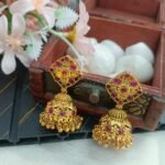Kemp Rectangle Shaped Jhumkas - Image 2