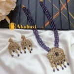 Victorian Aira with Cubic Stone Pendant with 3 Lay