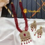Victorian Aira with Cubic Stone Pendant with 3 Lay - Image 2