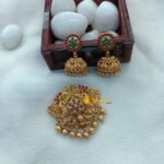 Antique Peacock Floral Pendant Set - Image 2