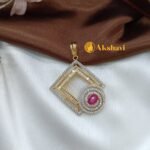 Zircon Cubic Pendant Set Screw Earrings - Image 2