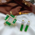 Zircon Cubic Symphony Pendant Set Screw Earrings - Image 4