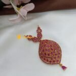Ruby Leaf Pendant Antique - Image 3