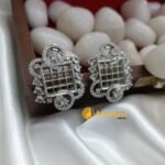 Silver Grid AD Earrings - Image 3