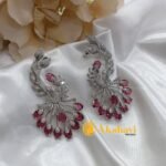 Floral Leaf Silver Earrings