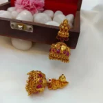 Lakshmi Elephant Kemp Jhumka - Image 2