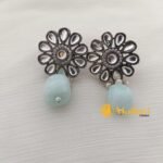 Sky Blue Beads Mala Choker Set - Image 3
