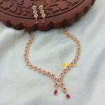 Pearl Floral Short Neck Set - Image 3